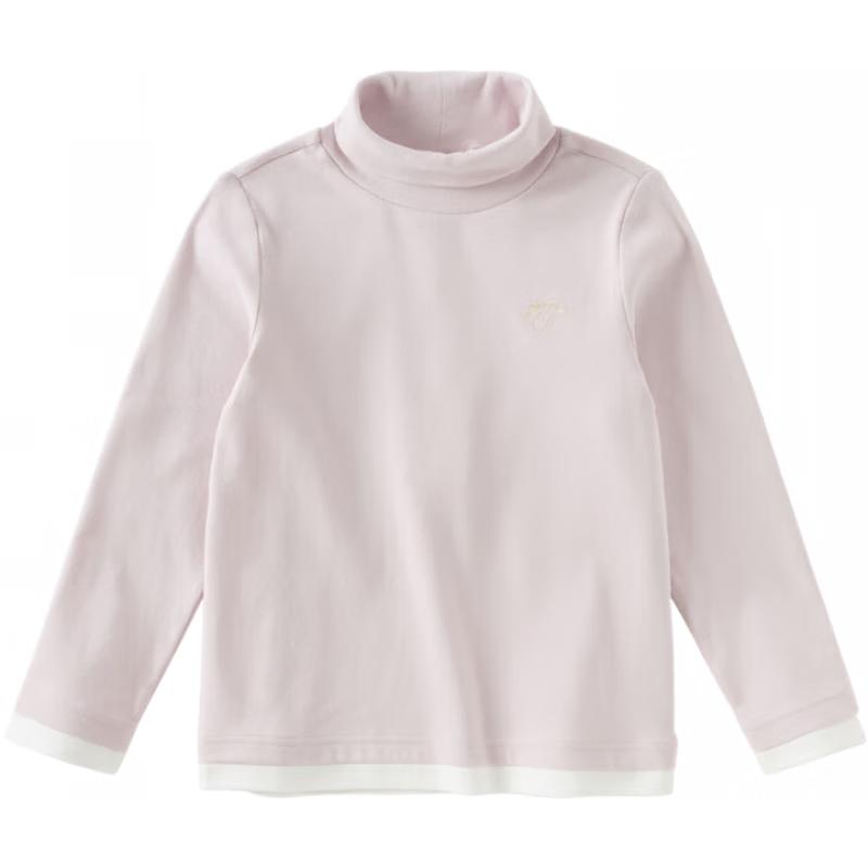 DAVE & BELLA Girls' Anti-bacterial High-Neck Long-Sleeve T-shirt