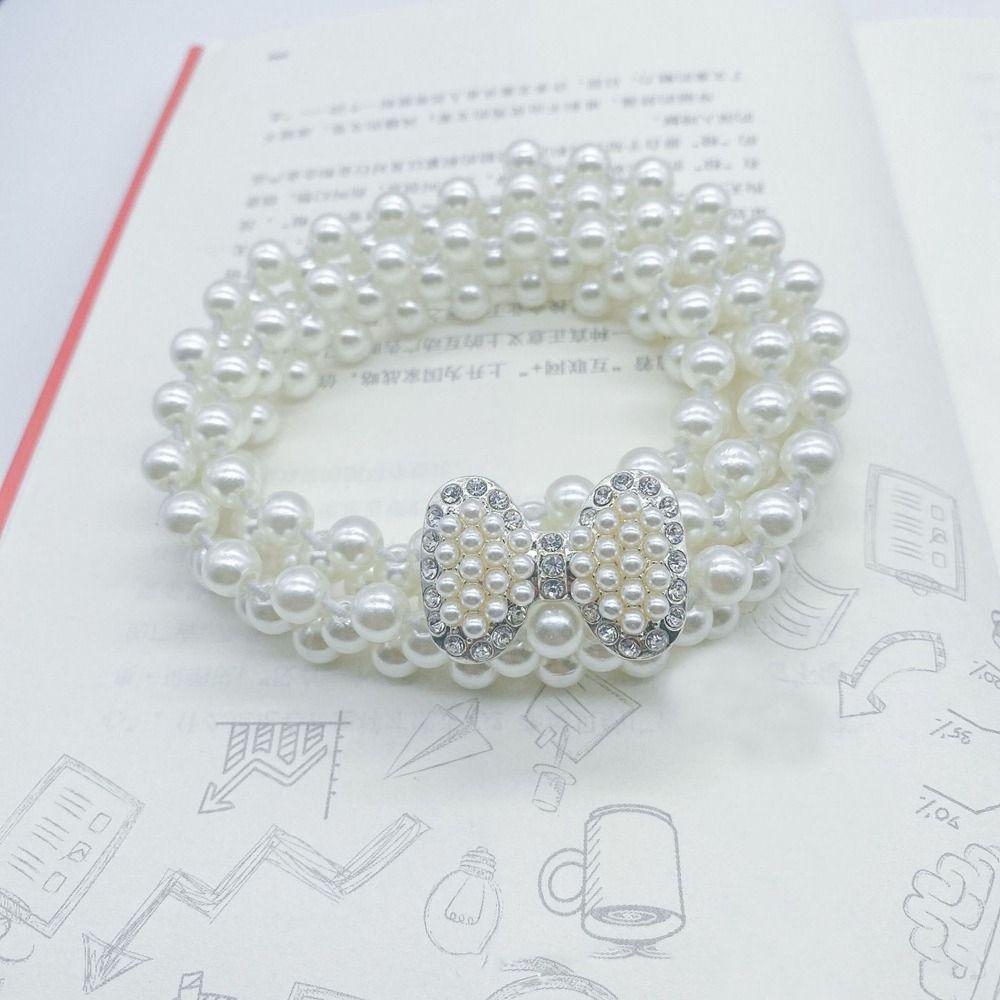 Clothing Supplies Pearl Waist Belt Sweater Decorative Diamond Waist Chain New Elastic Belt  Women