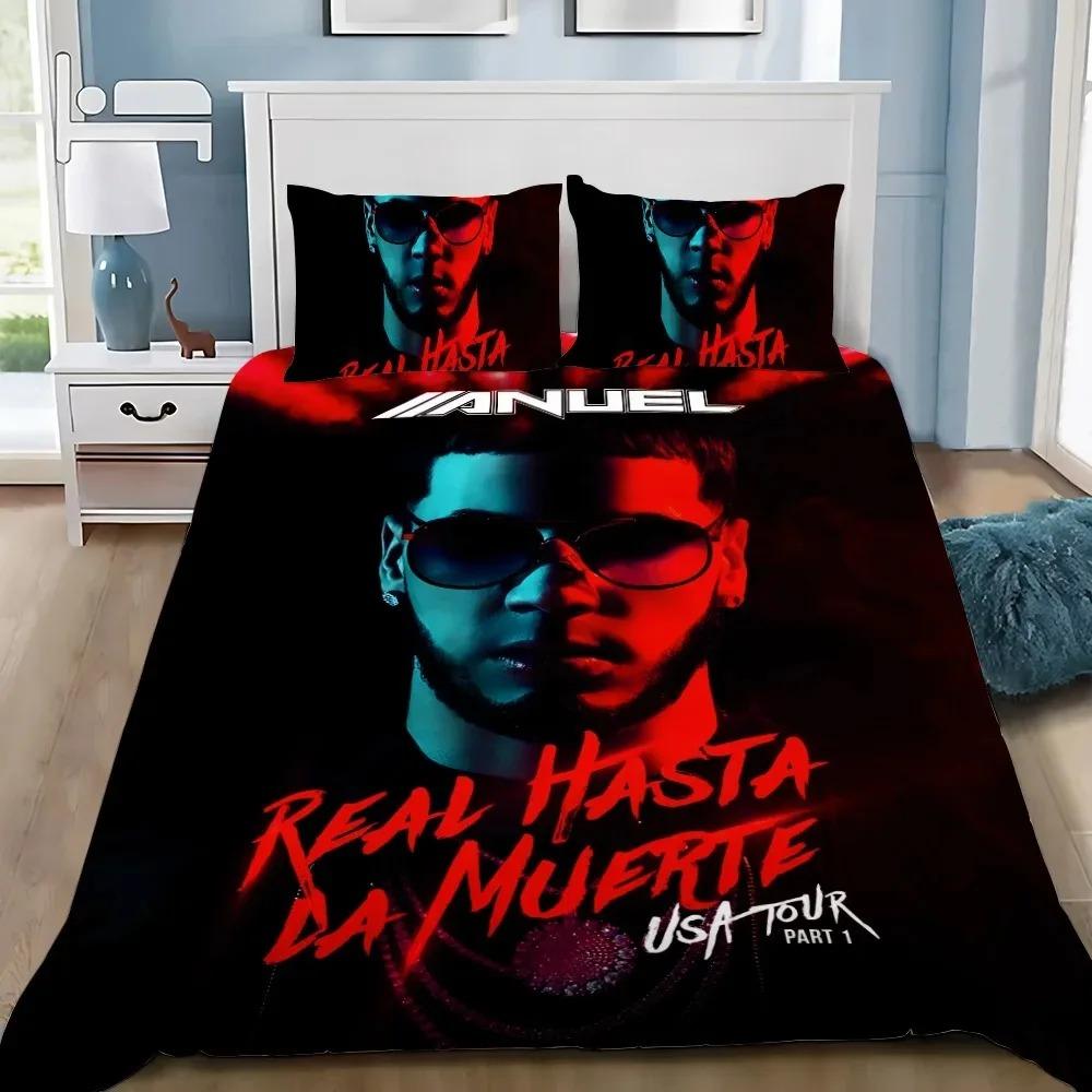 Duvet Cover Anuel AA 3D Exquisite Hasta La Muerte Digital Printing Bedding Set Comforter Bed Youth Home Decor Kids Boys Gift