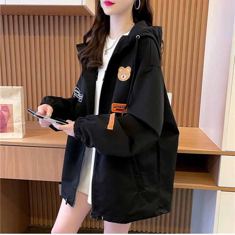Coat for Women Cotton Autumn Winter Thickened Casual Oversize Windbreaker Hooded Jacket