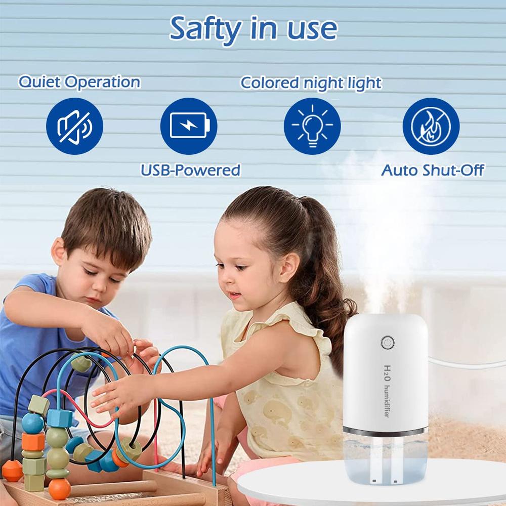 Portable Humidifier Aroma Diffuser Essential Oils Air Humidifier Rechargeable Nano Cool Mist Humidifiers For Bedroom Car Travel