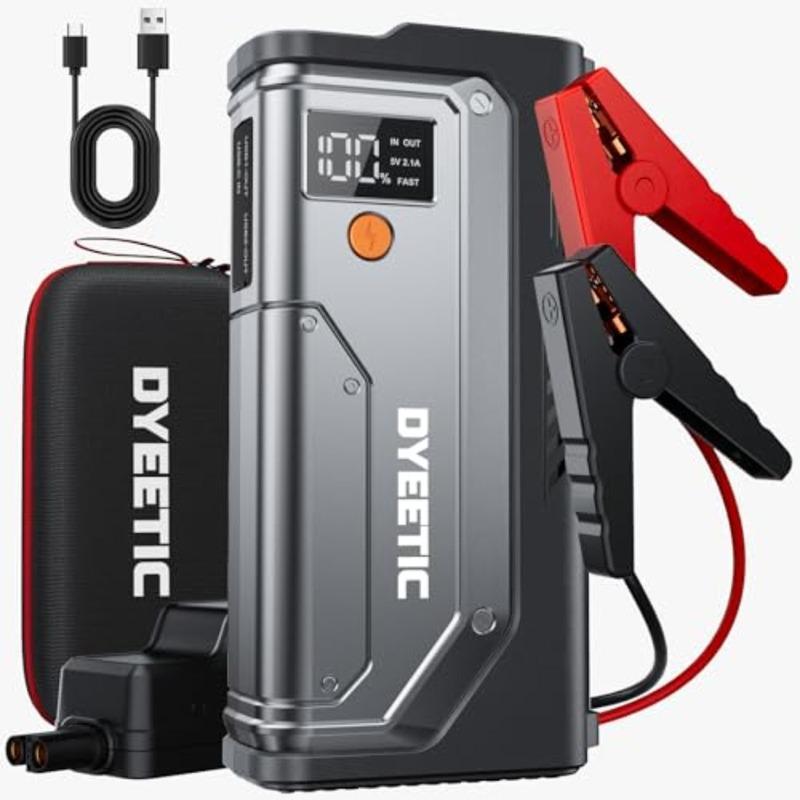 7000A Jump Starter 12V Car Battery Booster Pack All Gas/12.0L Diesel Car Starter Smart Jumper Cables Battery Jumper 26800mAh Po