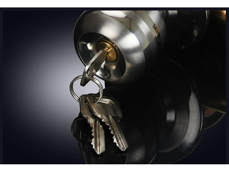 Uniwersalny sferyczny zamek wewnętrzny ze stali nierdzewnej - Okrągły cylinder do sypialni i łazienek.