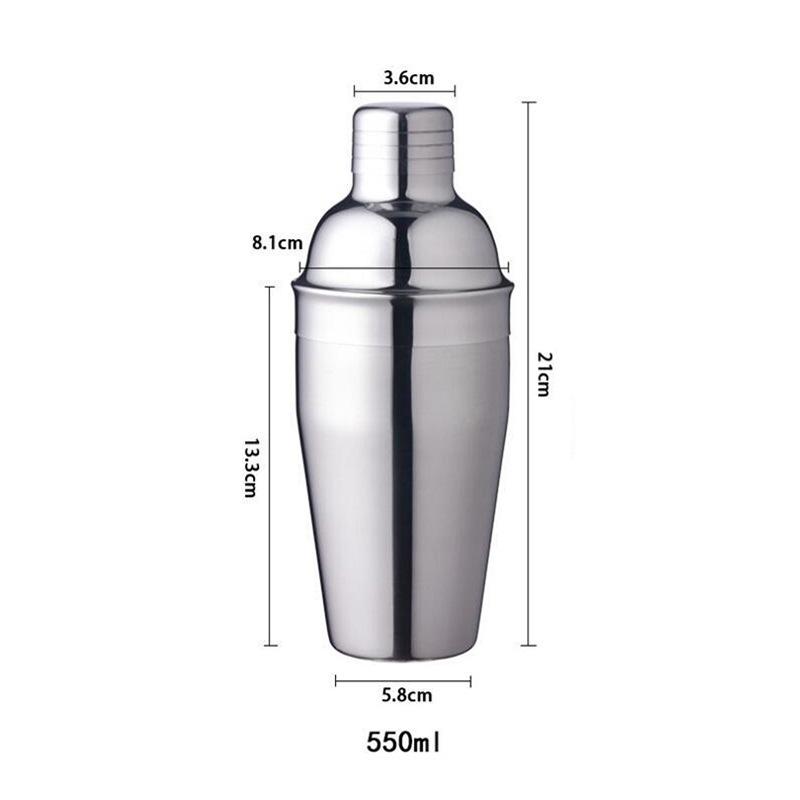 Stainless Steel Liquor Cocktail Shaker Bar Wine Mixer Set Bartender Cocktail Hand Shaker Tool Kit Bar Tool with Holder