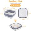 Collapsible Portable Plastic Vegetable Wash Basin with Drain Plug for Dish Storage Vegetable and Fruit Washing Chill Bucket