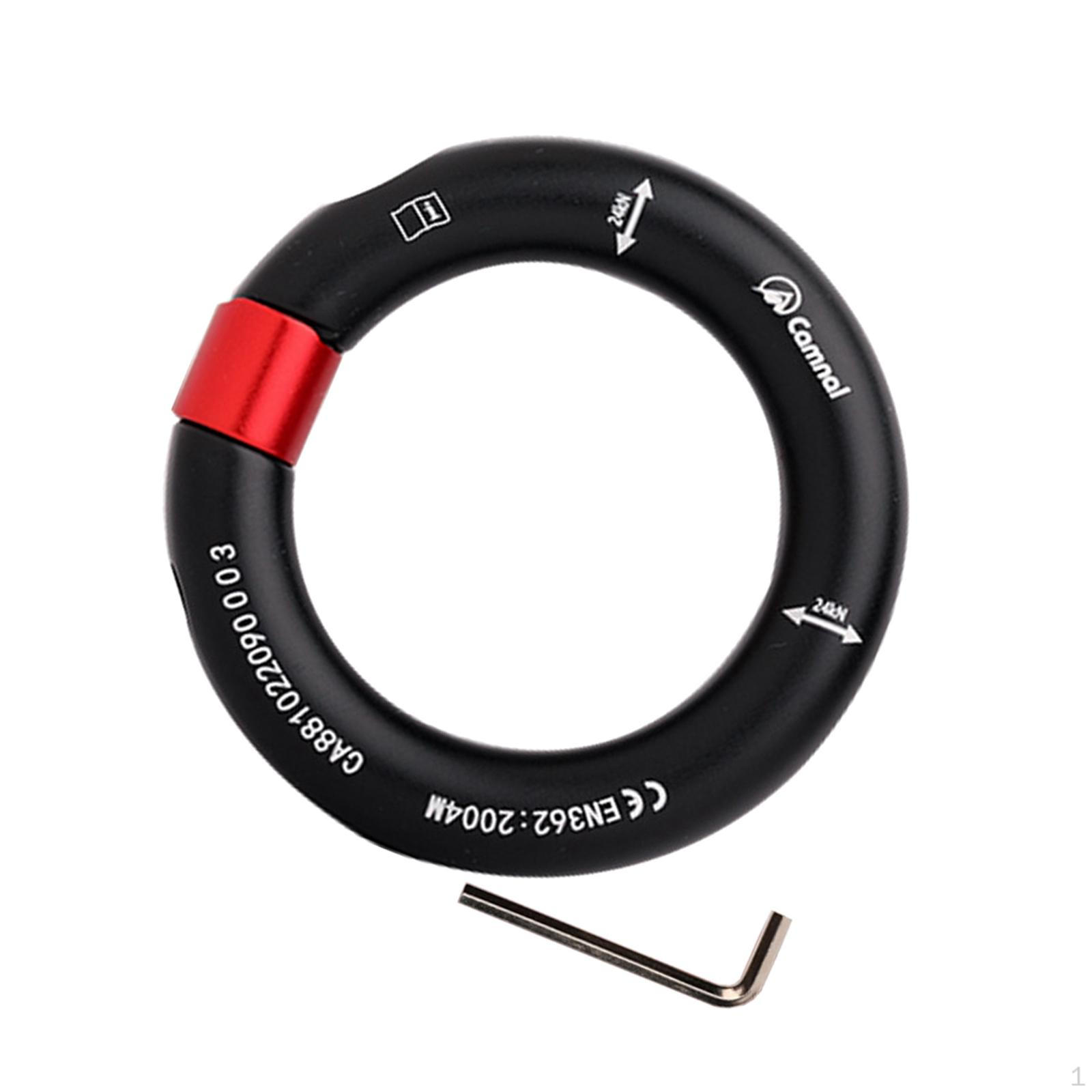 Aluminum Rappel Ring - Heavy Duty Gear for Climbing and Rescue Black