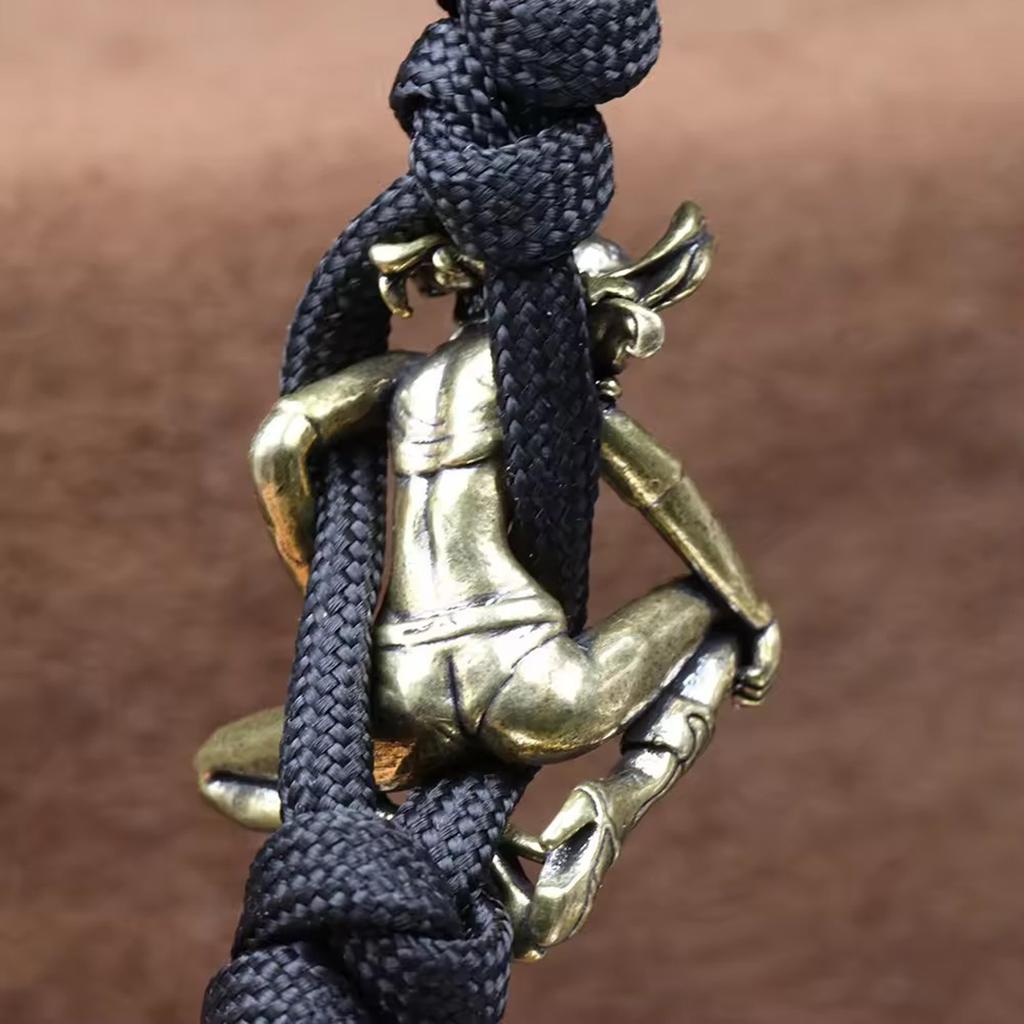 Schönes Mädchen Messing Messer Perlen DIY Paracord Handgemacht Gewebte Lanyard Anhänger Schirmseil Armband Charms DIY Zubehör