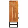 5 Drawer Chest of Drawers in Natural Finish 55 x 30 x 90 cm Solid Acacia Wood