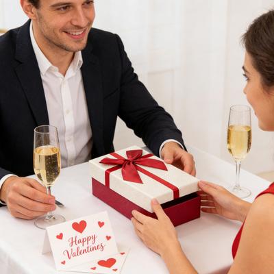 Scatola Regalo di San Valentino con Fiocco di Nastro Matrimonio Damigella d'Onore Regalo di Compleanno Scatola da Confezione con Coperchio Caramelle Rossetto Scatola per Confezionamento Gioielli