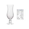 Tulpenförmiges Transparentes Getränkeglas – Hoher Stiel für Saft, Milchtee, Cocktails und Kaltgetränke.