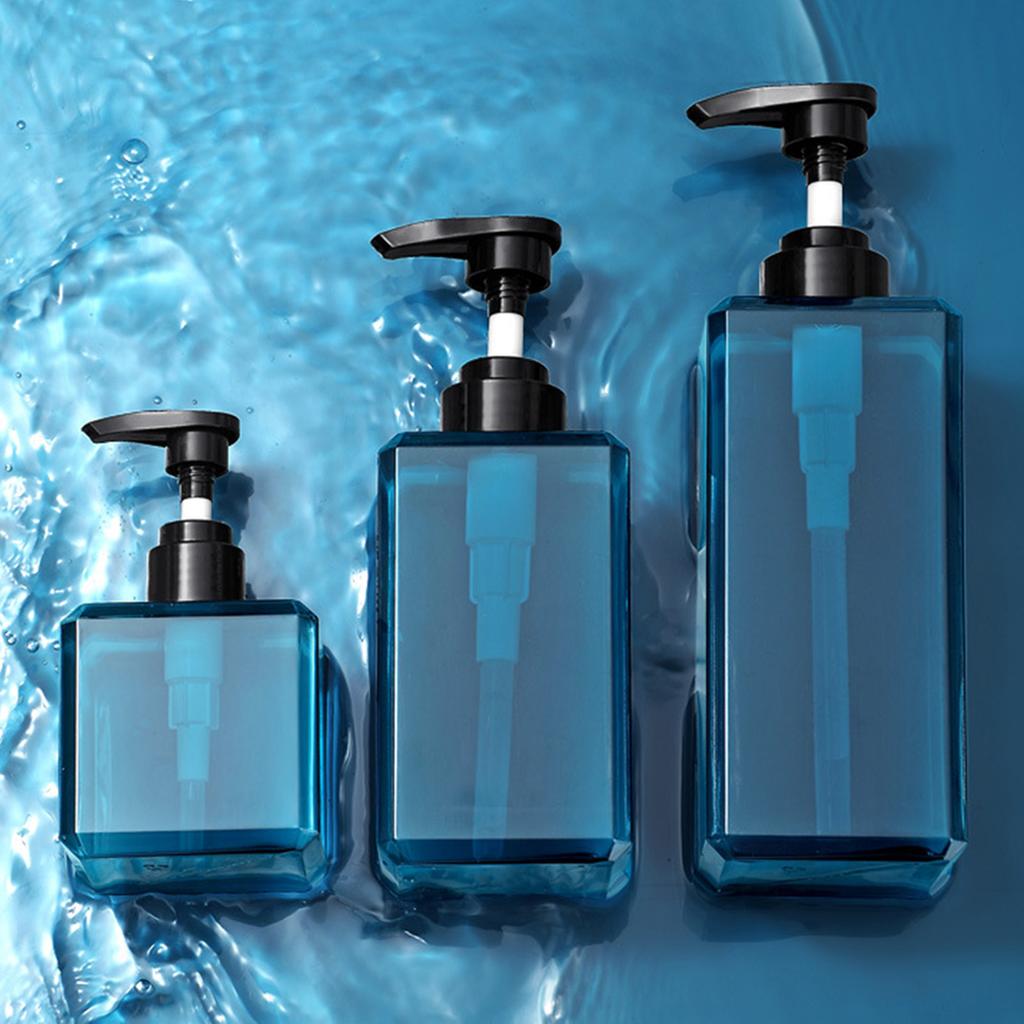 250ml-650ml Refillable Bottles Portable Shampoo Containers Shower Gel Dispenser Leak Proof Anti-Slip Bottom for Travel Outdoor