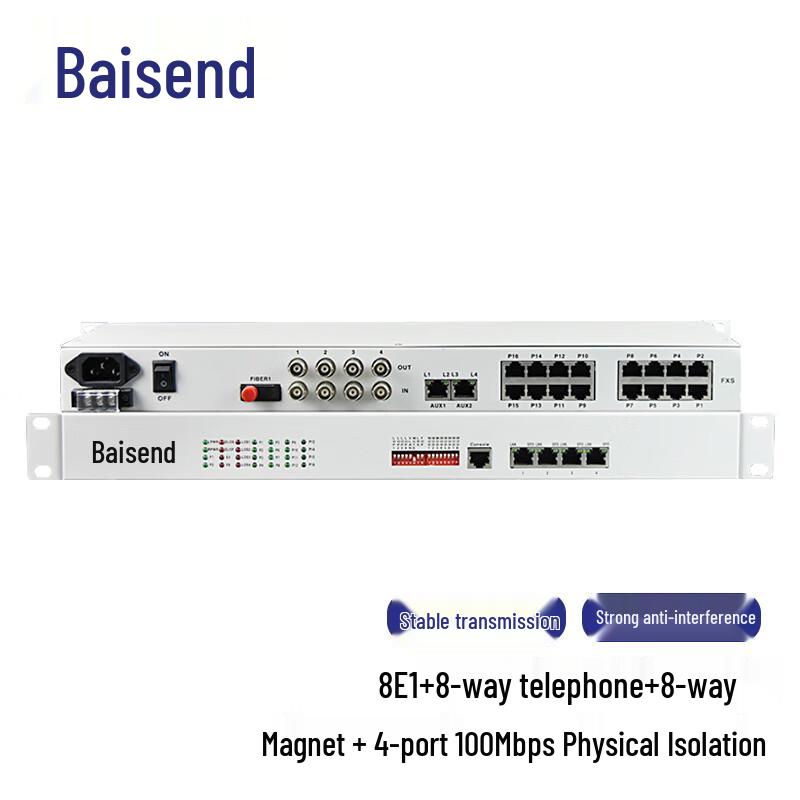 Baisende Multi-Service E1 & Voice Fiber Optic Multiplexer