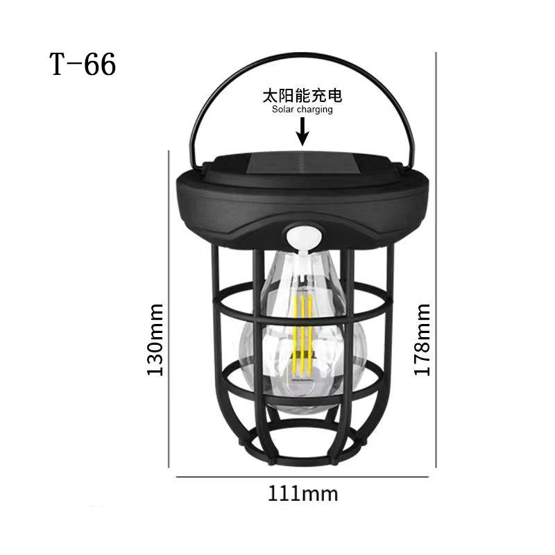 Portable Camping Lamp Human body Induction Solar Wall Light Outdoor IP65 Waterproof Camping Emergency Light USB Rechargeable
