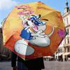 Diddl Love And Friendship In Pastel Umbrella Folding umbrella, automatic umbrella 8-Frame for Travel, camping Use Gift for Halloween Christmas