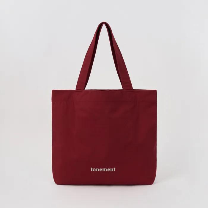 SLOGAN WASHED ECO BAG - RED