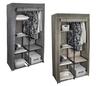 Textile Wardrobe With Shelves - Lightweight, Portable, 6 Shelves And A Rod