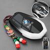 Leather Car Key Case with LED Display for BMW G11 G12 G30 G31 G01 G02 5 7 Series X5 X7 M5 M8 M760Li LCD Smart Remote Cover Shell qa6