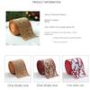 Ny 2m Julband Xmas Present DIY Tyg Snurrbandsband Julgransband Imitation Linne Juteband