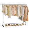 SONGMICS Clothes Rack on Wheels, Heavy-Duty Clothes Rail, with Extendable Hanging Rail, 110 kg Load Capacity, 45 x (160-200) x 162.9 cm
