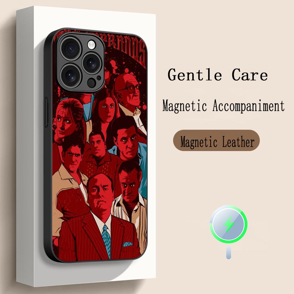 The Sopranos  Classic Movie Poster Phone Case For iPhone 17 16 15 14 13 12 Plus Pro Max High-end Luxury Magsafe Sheepskin