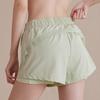 Women's Quick-Dry High-Waist Running Shorts, Anti-Exposure, Two-Piece Design.