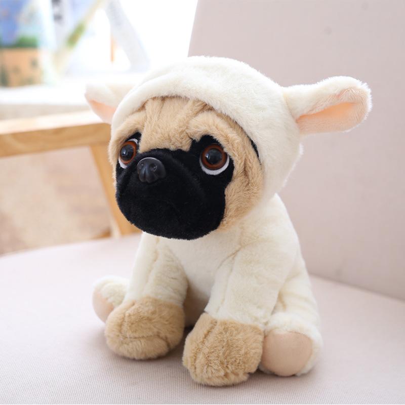 New 20CM Stuffed Simulation Dogs Plush Sharpei Pug Lovely Puppy Pet Toy Plush Animal Toy Children Kids Birthday Christmas Gifts