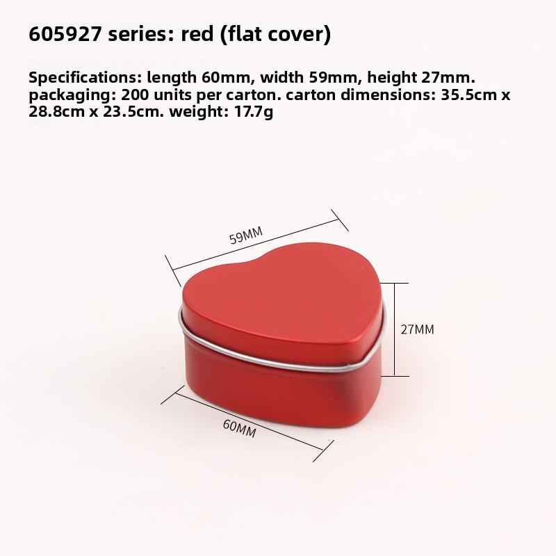 Tinplate Small Jewelry Heart-shaped Iron Can Tinplate Box Badge Small U Disk Iron Box