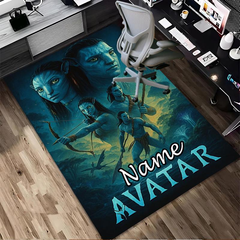 Tappeto Personalizzato con Nome e Avatar Mondo Soggiorno Antiscivolo Morbido Tappeto per Camera da Letto Sala Giochi Divano Ufficio Decorazioni per la Casa Zerbino