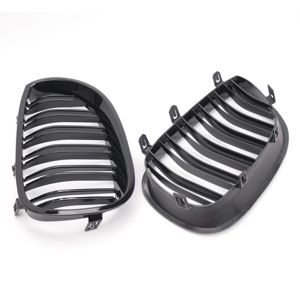 Doppellinien Frontstoßstange Nierengrill Für BMW E60 E61 M5 5er Serie 520i 545i 550i 535i 2003-2010 Auto Sport Rennsportgrill