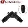 Vacuum Tubing Connector 4.8mm L-Shaped Elbow Black PP 2 Pcs