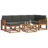 Outdoor Sofa Set with Cushions 7 pcs Natural and Anthracite