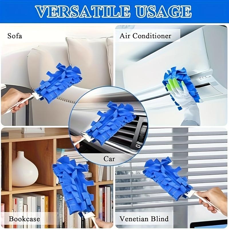 1PC Duster Refill/Foldable Handle Pet Hair Removal Cleaning Fleece Reusable Sweeper Dust Pad for Cleaning Ceiling Fan Hardwoods