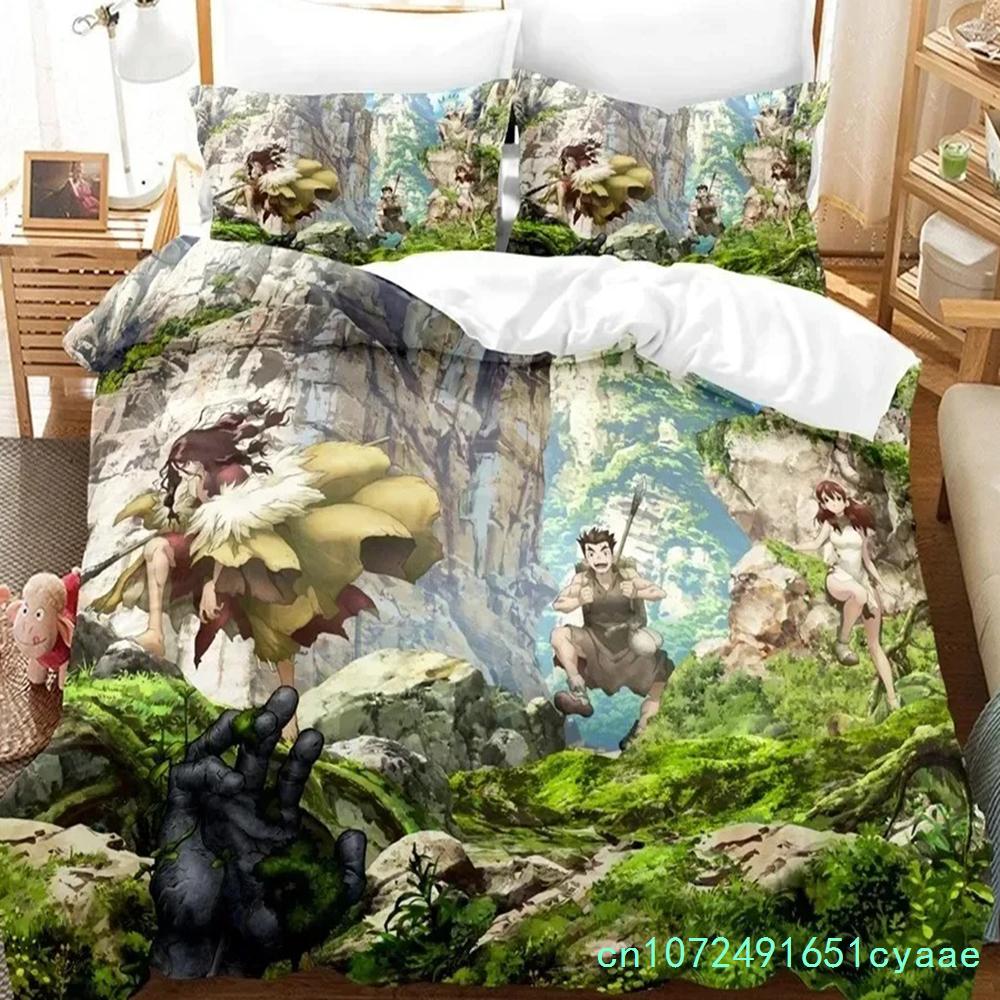 3D Printed Dr.Stone Senku Bedding Set Boys Girls Twin Queen Size Duvet Cover Pillowcase Bed Boys Adult Home Textileextile