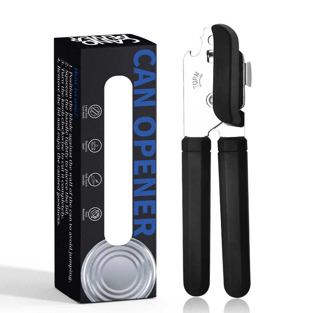 Multi-Functional Stainless Steel 3-in-1 Manual Can Opener for Home Use