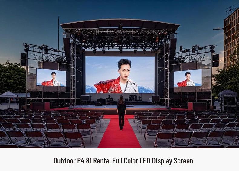 Outdoor Die-cast Aluminum LED Rental Screen P2.604/P2.976/P3.91/P4.81 for Stage Background