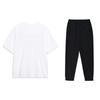 Li-Ning Letter Print Quick-Dry Breathable Short Sleeve T-Shirt Comfortable Loose Cuffed Long Pants Casual Sports Suit Men suit AHSU741-1+YYKU181-1