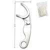 Refillable Stainless Steel Floss Pick Portable Toothpick Durable Metal Dental Floss  Oral Hygiene