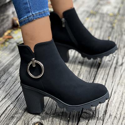 Damenstiefel Neu Frühling Herbst Hohe Absätze Lässig Outdoor Designerschuhe Damen Bequeme Leichte Stiefeletten Damen