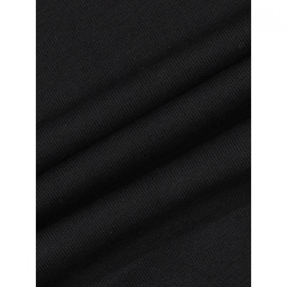 Animal Embroidery Wappen Sweatshirt  Black 