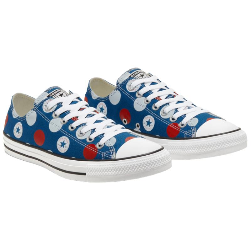 Converse Chuck Taylor All Star Patch Play Comfortable Casual Waterproof Lightweight Low-top Canvas Shoes Unisex Blue