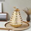 Creative Golden-plated Fruits Statue Apple/pear Ornaments Desk Decoration Resin Crafts Pineapple Sculpture Room Aesthetic Decor