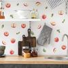 Gemalte Rote Apfel Aufkleber für Küchen-Esszimmerschränke, Heimhintergrund und Wandverschönerung