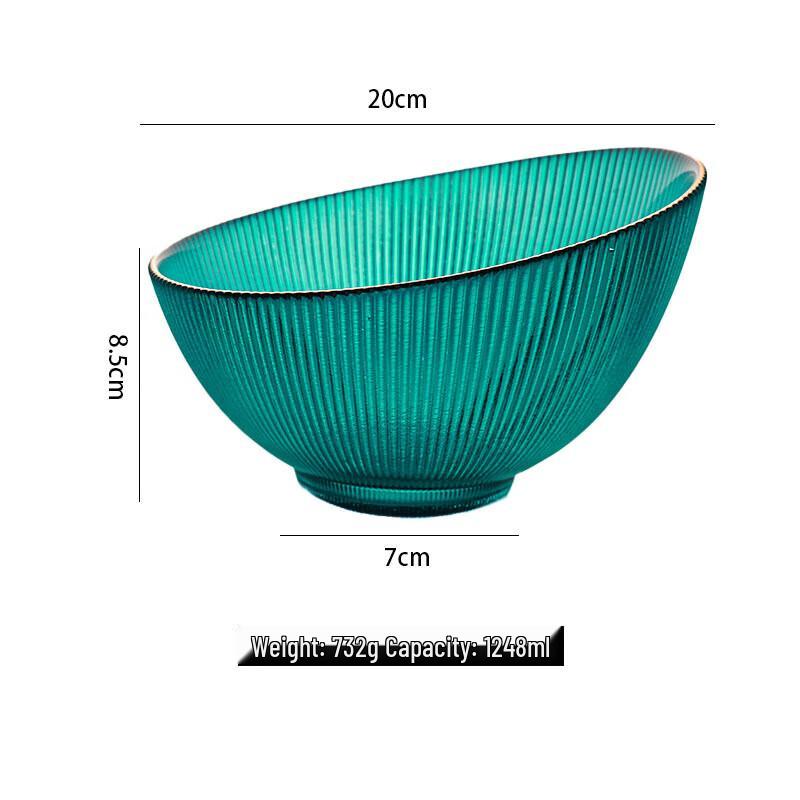 ZISIZ Салатник из наклонного стекла с золотым ободком