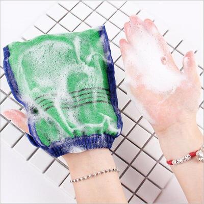 Gant de bain exfoliant double face pour douche Spa, 1 pièce, nettoyage du corps, éponge de Massage de bain, gant de gommage, élimination des peaux mortes, Peeling WBL