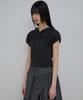 Peulleeoeob Kaya Shirred Hoodie (Fl-159_Black)