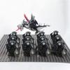 14pcs MOC Medieval Dwarf Warrior Elves Knights LotR Uruk-hai Orc Rohan Soldier with Witch King Leader Figure Building Block Toys