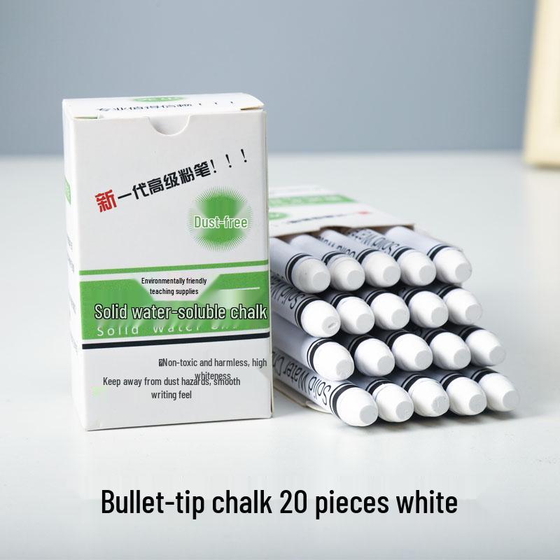 White Dustless Water-Soluble Chalk for Home, Children's Graffiti, Baby Drawing & Teachers' Chalkboards