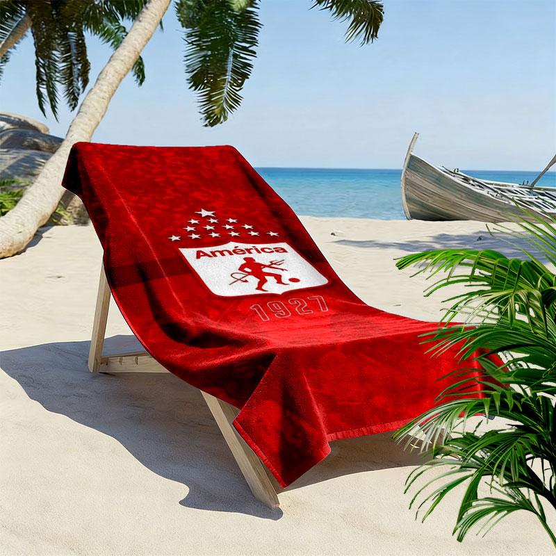 America de Cali Print Beach Towel, Large Soft Quick Dry Towel for Beach Camping Swimming