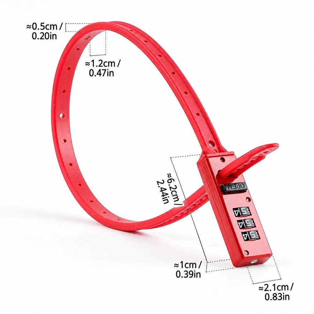 3-digit Password Bicycle Lock Adjustable Tie Lock Anti-theft Lock Helmet Lock Racing Bike