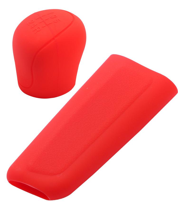 Silicone Car Gear Shift Knob Cover Shell Pink 5 6-speed Non-Slip Grip Handle Protective Covers Manual Car Interior Accessories
